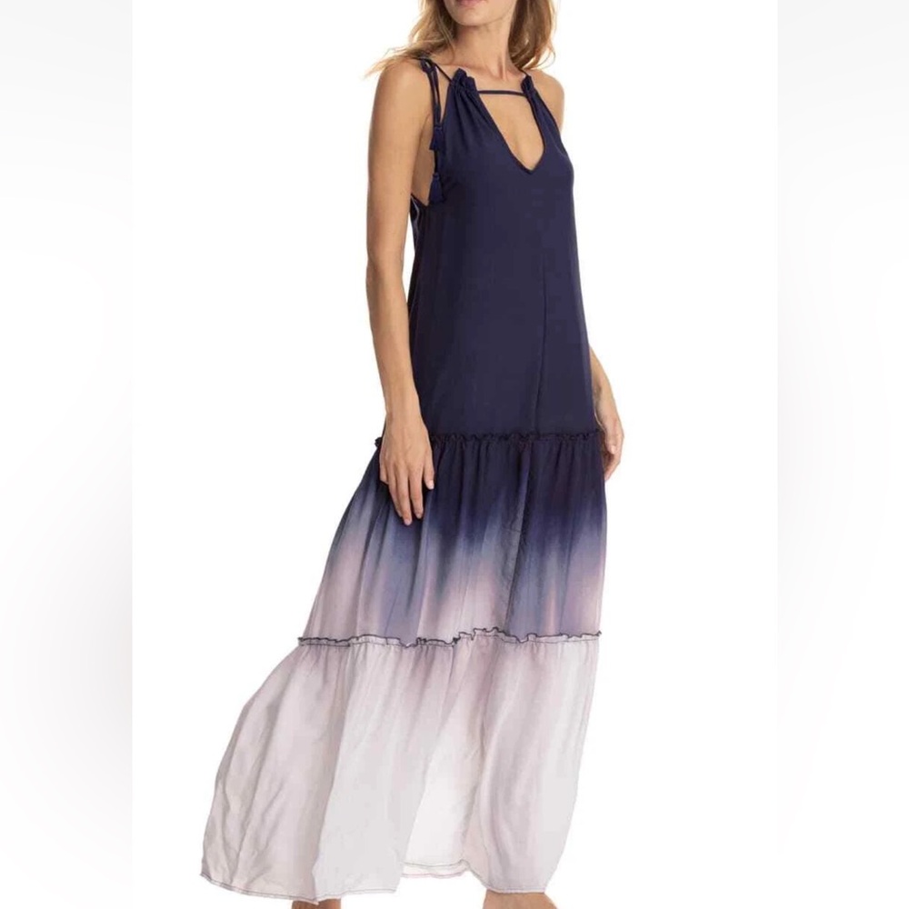 NWT Maaji Ombré blue Maxi Dress Cover Up Size Large